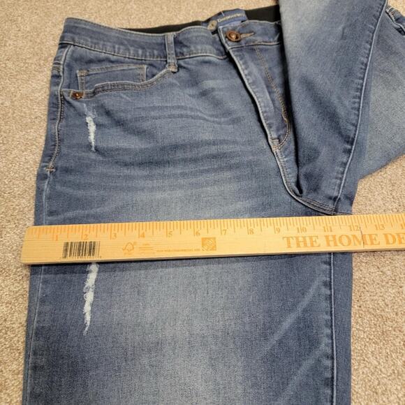 stretch shaping flattering Democrats Ab solution straight high rise jeans sz 14 - Picture 13 of 16